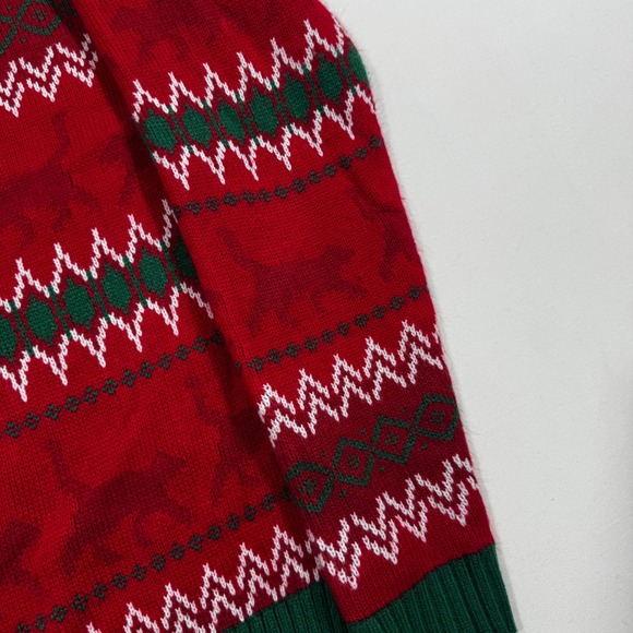 Ugly Christmas Sweater Cats Kittens Fair Isle Red Green Knit M Holiday Cozy Xmas - Picture 9 of 10